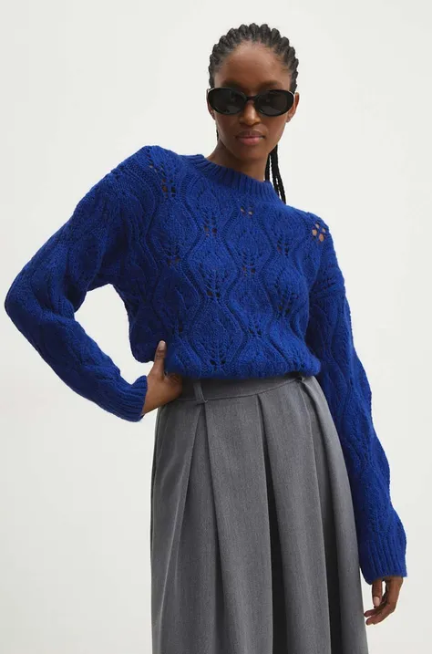 Pulover Answear Lab za žene, boja: tamno plava