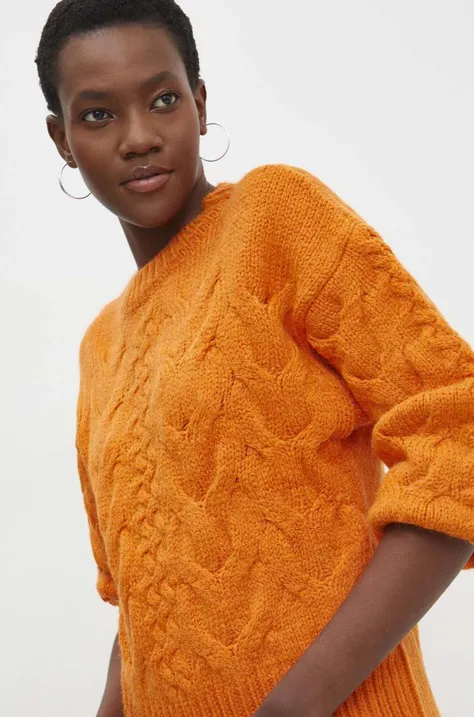 Answear Lab pulover femei, culoarea portocaliu, călduros