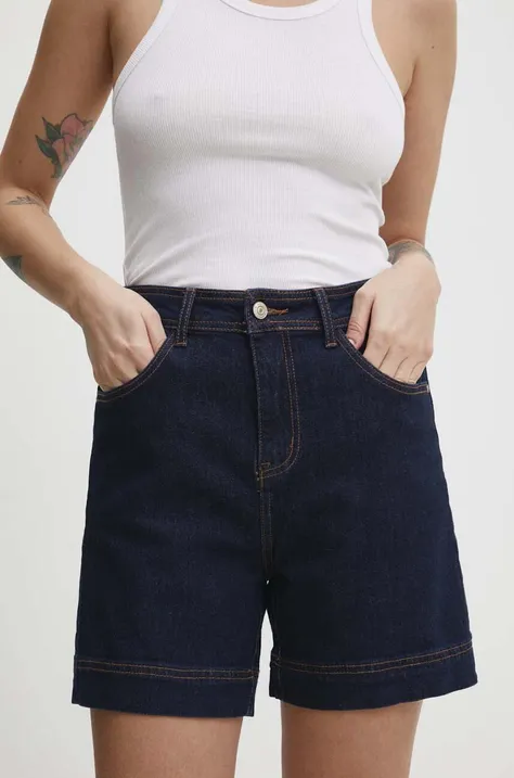 Jeans kratke hlače Answear Lab ženski, mornarsko modra barva