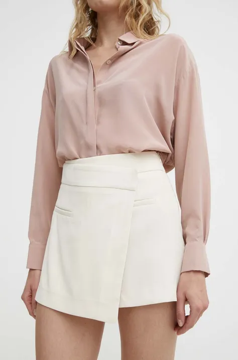 Sukňo-šortky Answear Lab béžová farba, jednofarebné, vysoký pás