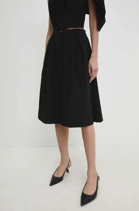 Šortky Answear Lab dámske, čierna farba, jednofarebné, vysoký pás
