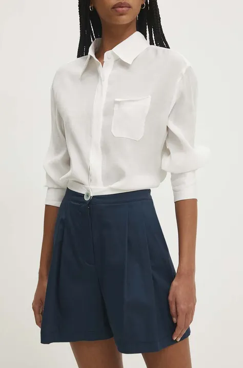 Kratke hlače Answear Lab ženski, mornarsko modra barva