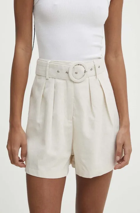 Answear Lab shorts in lino colore beige