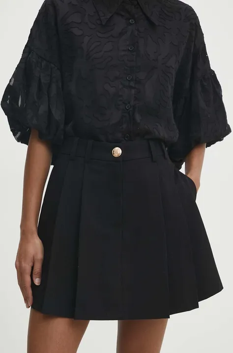 Suknja - hlače Answear Lab boja: crna, bez uzorka, visoki struk