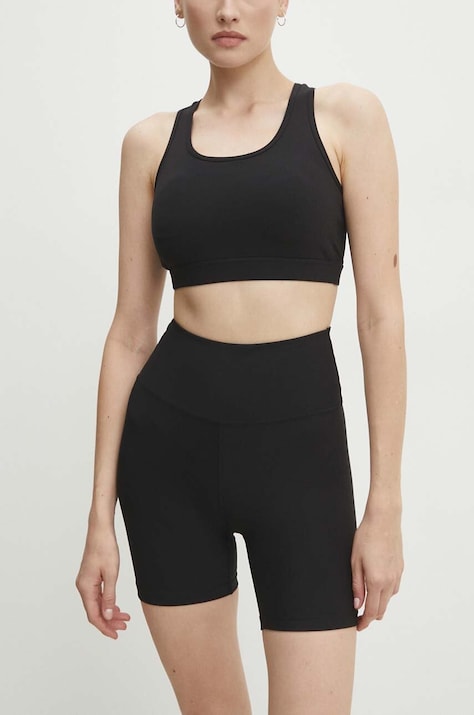 Answear Lab pantaloni scurti femei, culoarea negru, neted, high waist