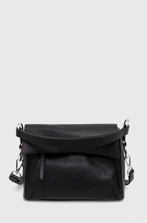 Answear Lab poseta de piele culoarea negru