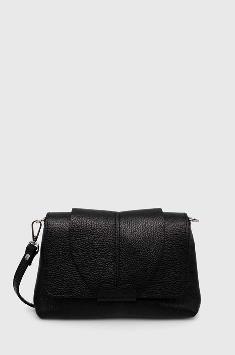 Answear Lab poseta de piele culoarea negru