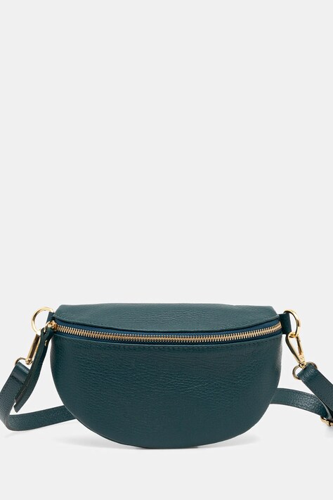 Answear Lab borseta de piele culoarea rosu