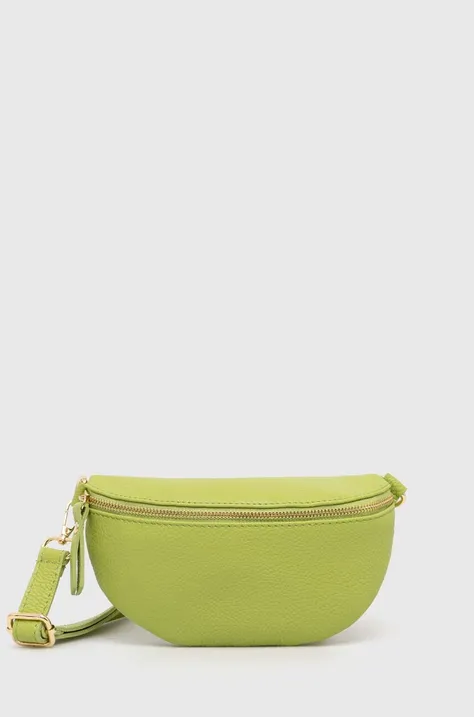 Кожаная сумка на пояс Answear Lab цвет зелёный