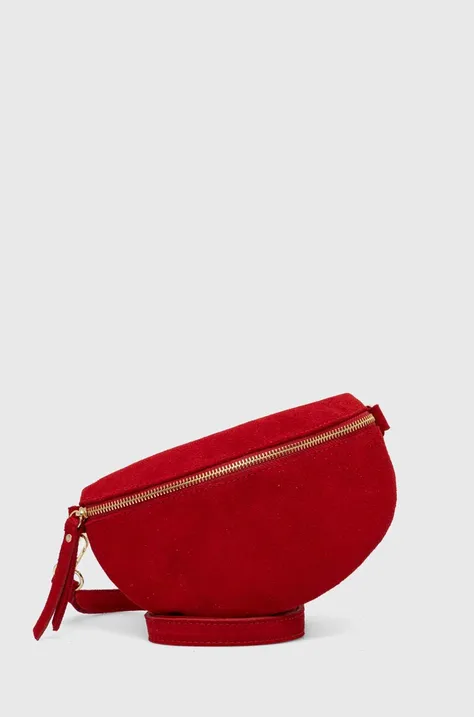Замшевая сумка на пояс Answear Lab цвет красный