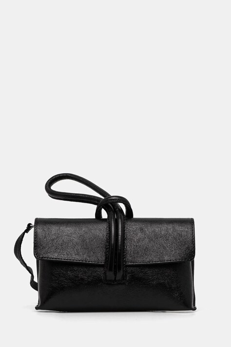 Answear Lab poseta de piele culoarea negru