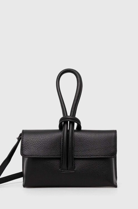 Кожена чанта Answear.LAB в черно