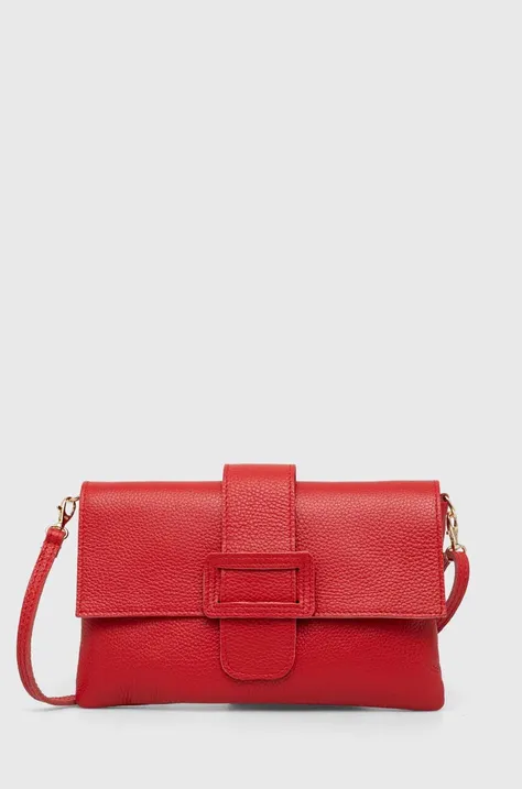 Kožená kabelka Answear Lab červená farba