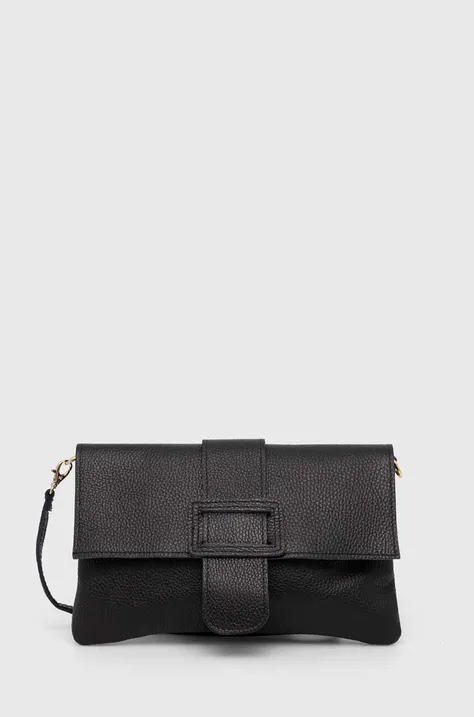 Kožená kabelka Answear Lab čierna farba