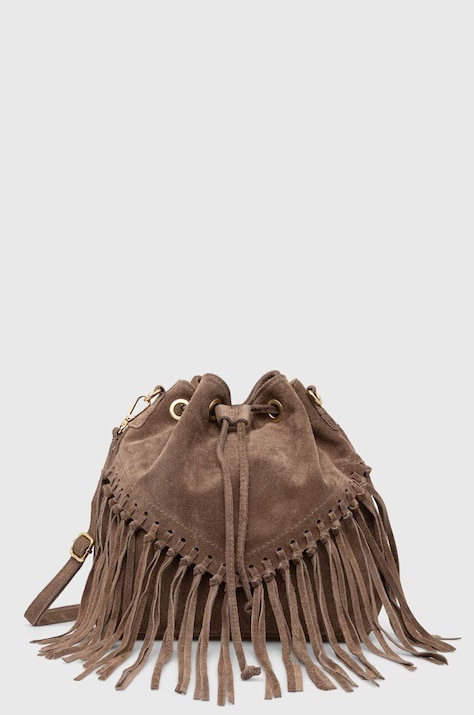 Замшева сумочка Answear.LAB колір бежевий