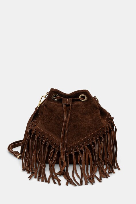 Semišová kabelka Answear Lab černá barva