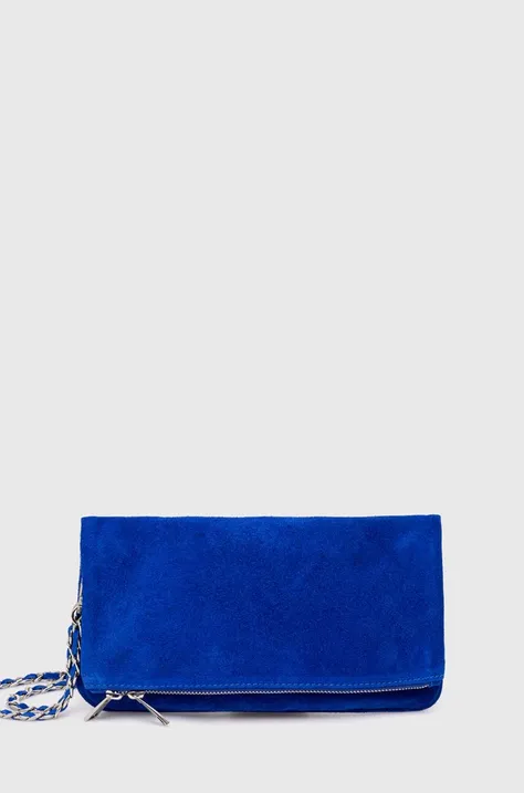 Велурена чанта Answear Lab в синьо