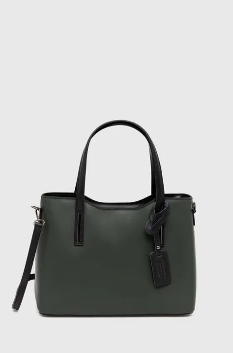 Кожаная сумочка Answear Lab цвет зелёный