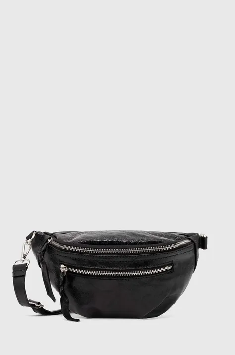 Шкіряна сумка на пояс Answear Lab колір чорний