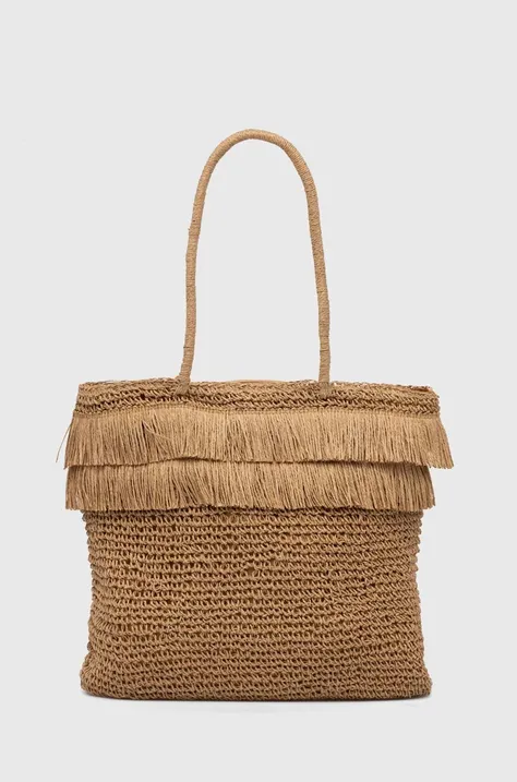Пляжная сумка Answear Lab цвет коричневый