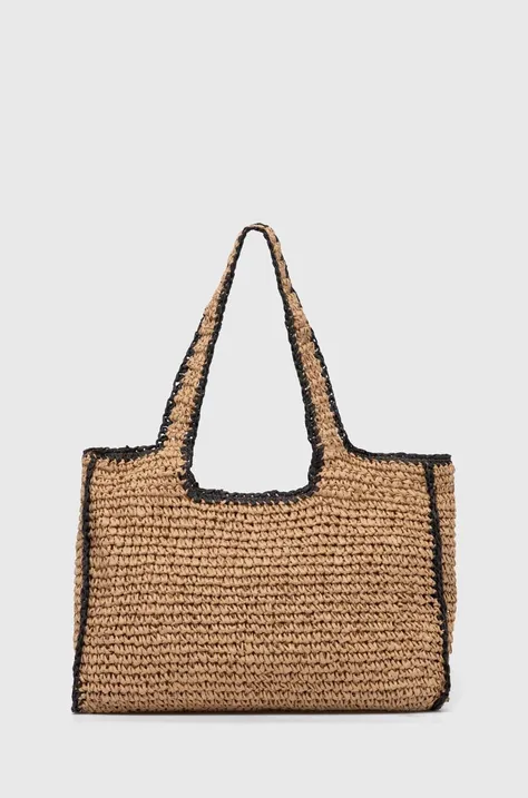 Пляжна сумка Answear Lab колір коричневий