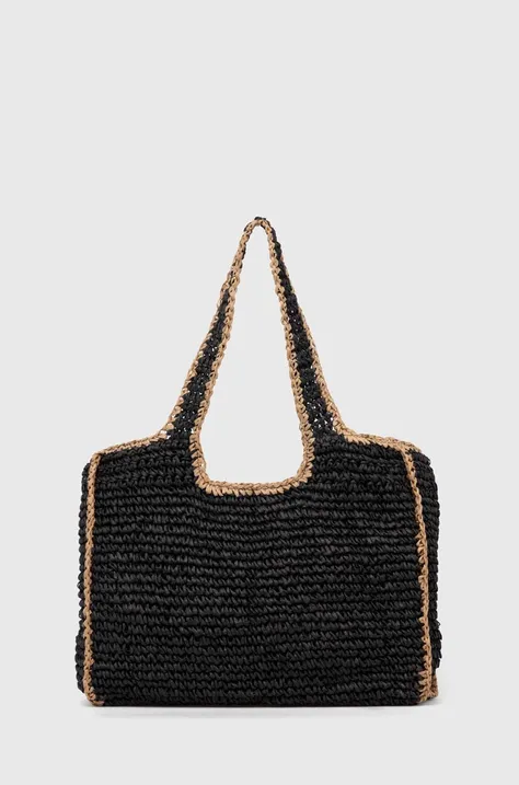Τσάντα παραλίας Answear Lab χρώμα: μαύρο