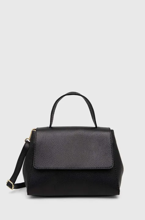 Δερμάτινη τσάντα Answear Lab χρώμα: μαύρο