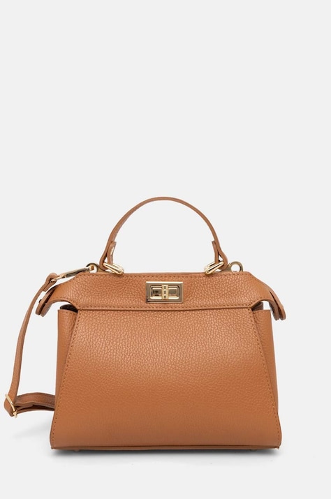 Answear Lab poseta de piele culoarea maro