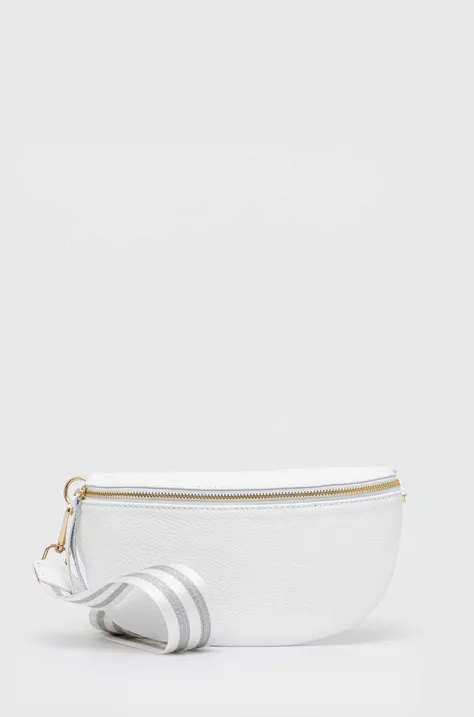 Δερμάτινη τσάντα φάκελος Answear Lab χρώμα: άσπρο