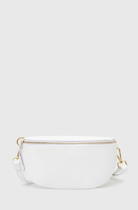 Δερμάτινη τσάντα φάκελος Answear Lab χρώμα: άσπρο