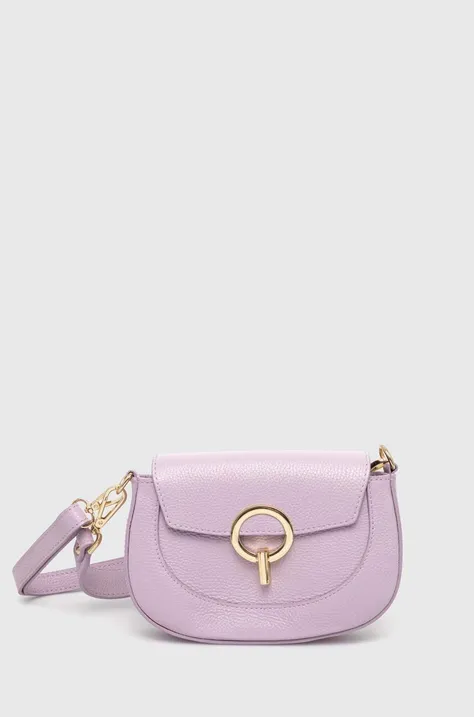 Кожаная сумочка Answear Lab цвет фиолетовый