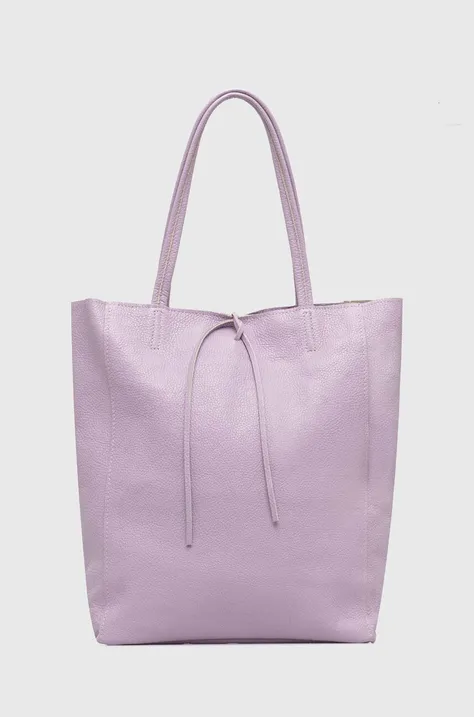 Шкіряна сумочка Answear Lab колір фіолетовий