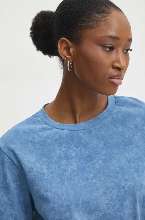 Answear Lab t-shirt damski kolor niebieski