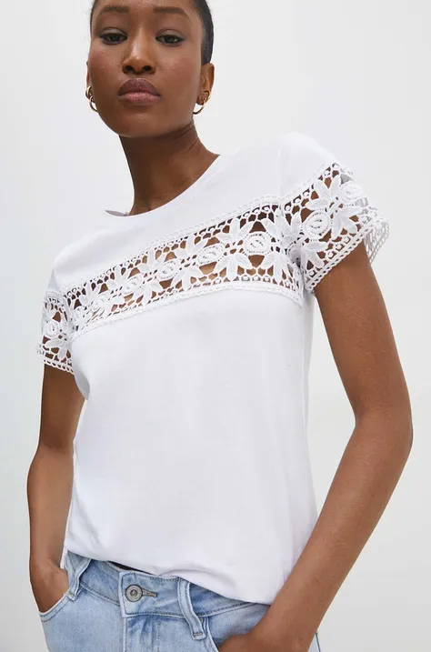 Majica kratkih rukava Answear Lab za žene, boja: bijela