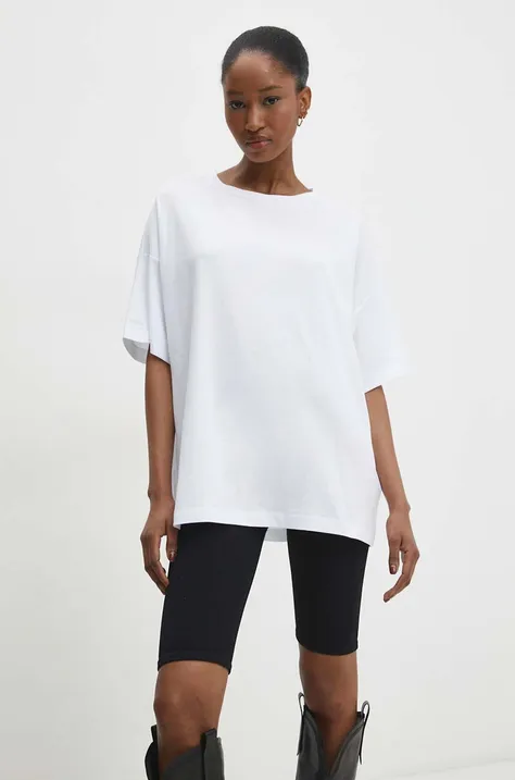 Answear Lab tricou din bumbac femei, culoarea alb