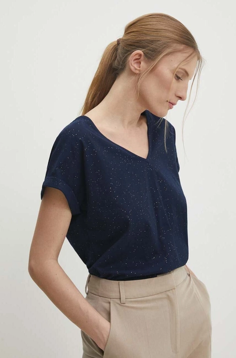 Answear Lab t-shirt in cotone donna colore blu navy