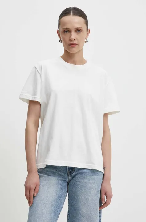 Bombažna kratka majica Answear Lab ženski, bela barva