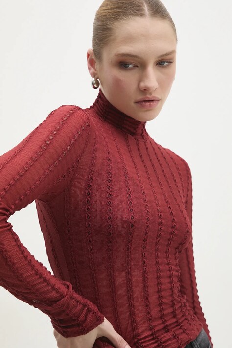 Halenka Answear Lab dámská, červená barva, hladká