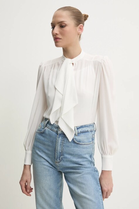 Answear Lab bluza femei, culoarea alb, neted