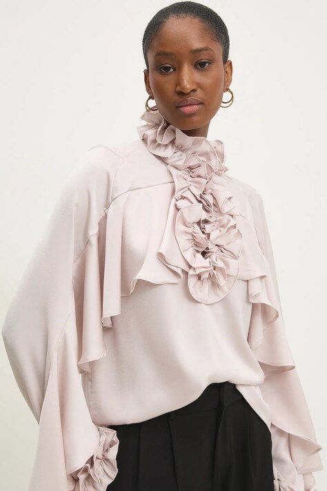 Answear Lab bluza femei, culoarea alb, neted