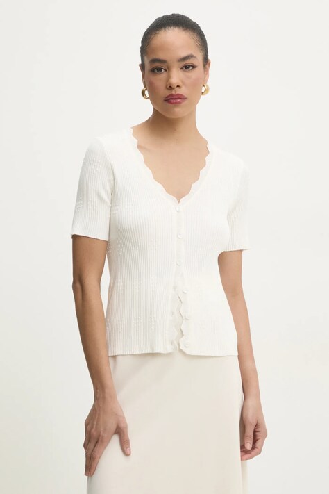 Answear Lab bluza femei, culoarea alb, neted