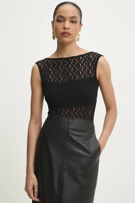 Answear Lab bluza femei, culoarea negru, modelator