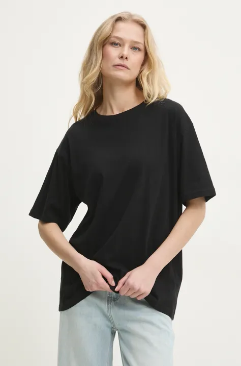 Answear Lab tricou din bumbac femei, culoarea negru