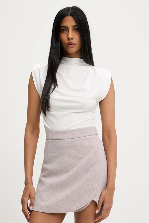 Answear Lab top femei, culoarea alb, cu turtleneck
