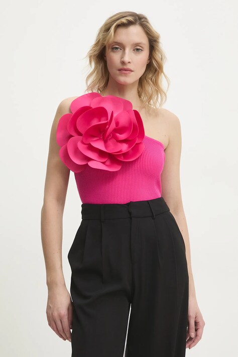 Answear Lab bluza femei, culoarea roz, cu imprimeu