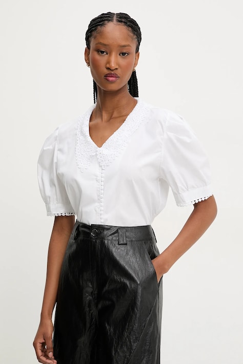 Answear Lab koszula bawełniana damskie kolor biały regular z kołnierzykiem klasycznym