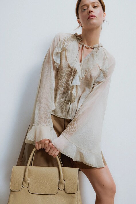 Answear Lab bluza femei, culoarea bej, modelator