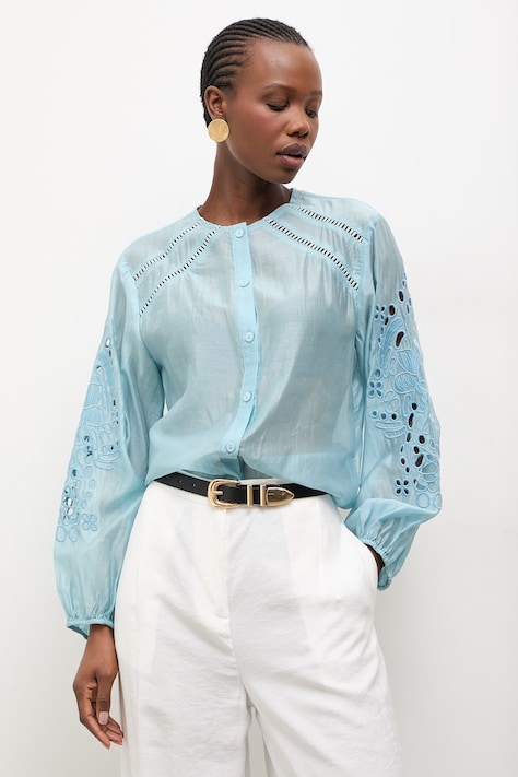 Košile Answear.LAB dámská, modrá barva, regular