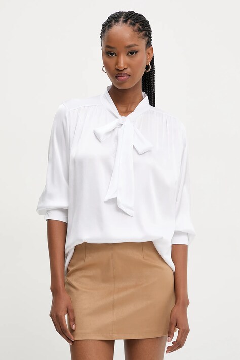 Answear Lab bluza femei, culoarea alb, neted