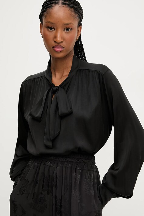 Answear Lab bluza femei, culoarea negru, neted